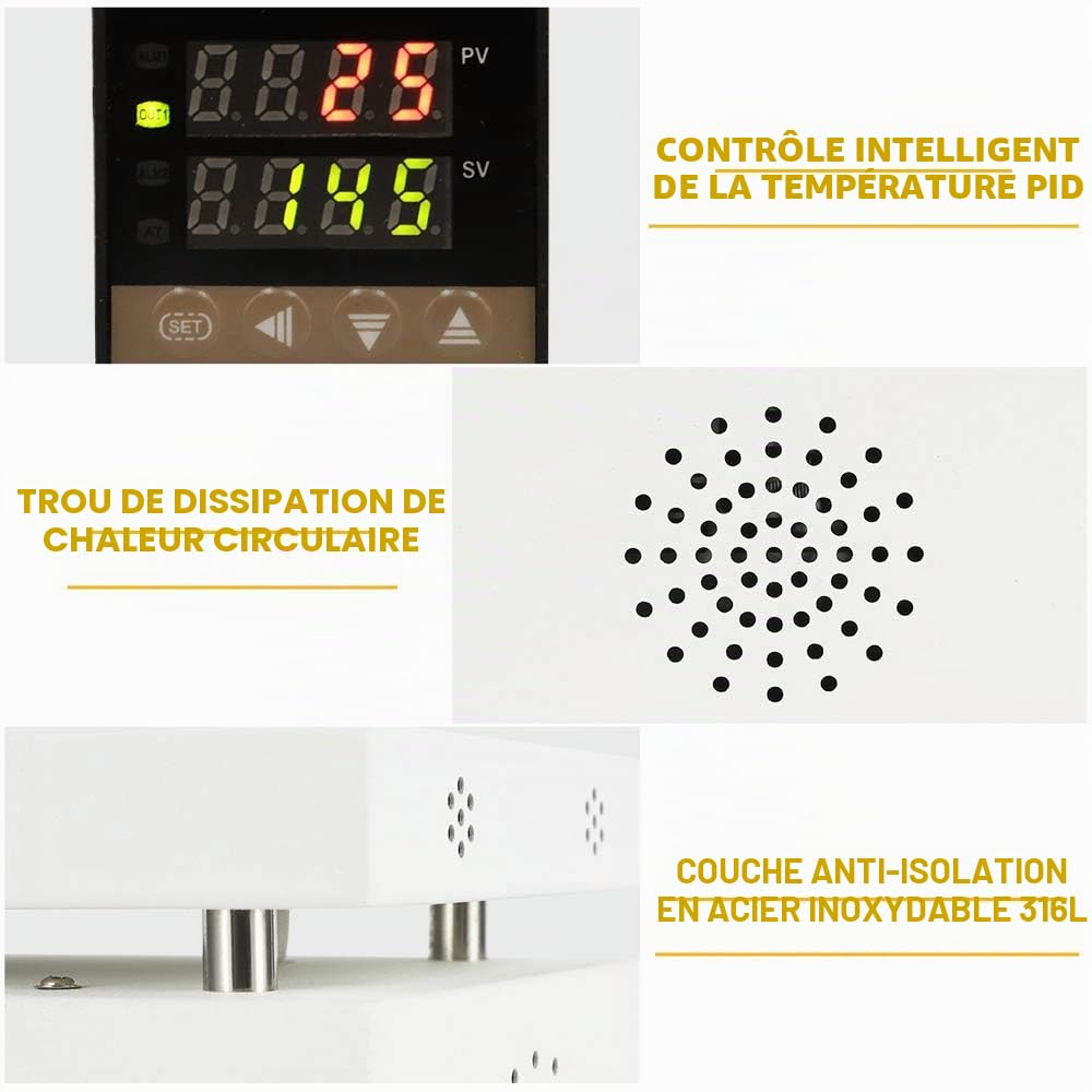Machine d'emballage de cellophane manuelle Hanchen - Machine à sceller de bureau pour parfum, cosmétiques, boîte de poker, film thermocollant PVC (200 × 300 mm)