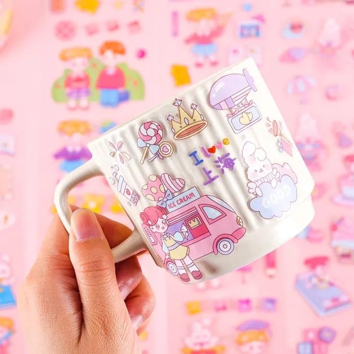 Kawaii Decorative Sticker Sheets – 6 Design Mix for Journaling