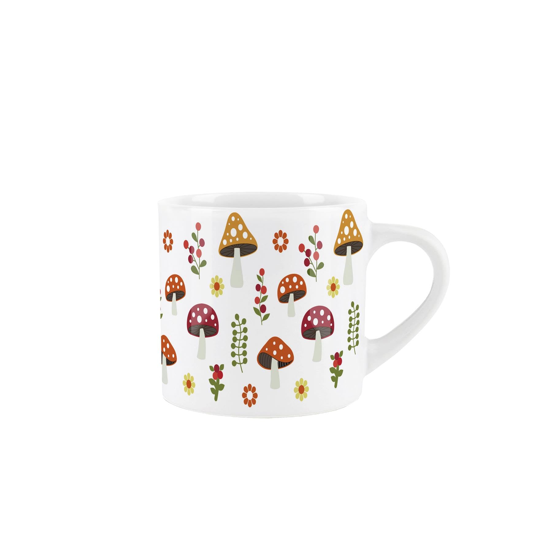 Purely Home Mushroom Kids Mug - Woodland Forest Novelty Children's Gift - Hot Drinks Small Ceramic Cup
