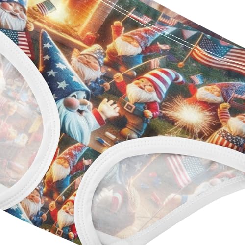4th July Gnomes America Girls Underwear Toddlers 2t Cotton Panties Little Girl Colorful Kids Briefs Undies4