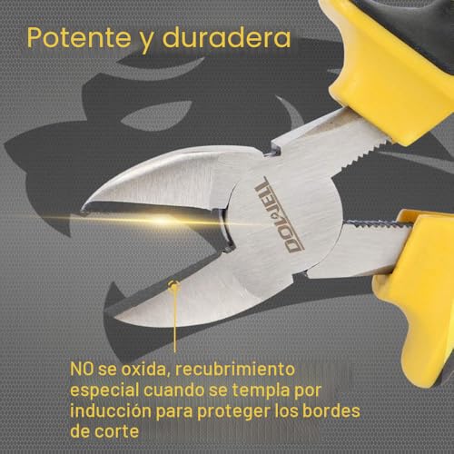 Miniatura 2 de Dowell - Alicates De Corte Diagonal De 15,2 Cm, Corte De Alambre, Construcción Duradera De Acero Níquel-Cromo, Para Electricistas Y Hogares