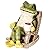 Jetec Miniature Frog Garden Statue Gifts Yard Decorations Fairy Garden Accessories Outdoor Frog Decor Art Housewarming Party Birthday Gift for Patio, Yard, Lawn Ornament for Women Mom Family Friend