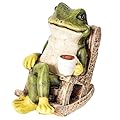 Jetec Miniature Frog Garden Statue Gifts Yard Decorations Fairy Garden Accessories Outdoor Frog Decor Art Housewarming Party Birthday Gift for Patio, Yard, Lawn Ornament for Women Mom Family Friend