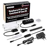 El paquete incluye una carcasa, una fuente de alimentación con interruptor de encendido/apagado, un disipador de calor, un concentrador USB de 4 puertos, un cable de interruptor, un cable OTG, un adaptador HDMI, un cabezal GPIO y un destornillador.