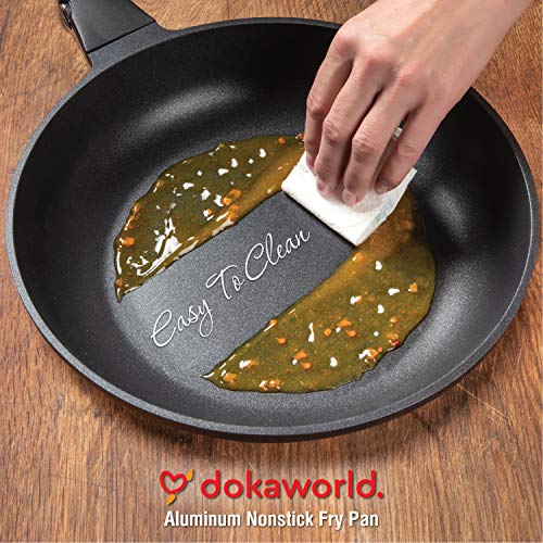 Dokaworld Frying Pan Nonstick 11 Inch - Big Frying Pan - Induction Frying Pan Detachable Handle - Large Nonstick Fry Pan - Large Skillet Fry Pan - Nonstick Pan - Aluminum Stir Fry Pan #TOP6