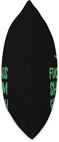 Miniatura 2 de Marihuana Leaf Funny Weed Typography Tees Fuck This Shit Getting High Marihuana Leaf Cannabis Weed Throw Pillow, 16x16, Multicolor