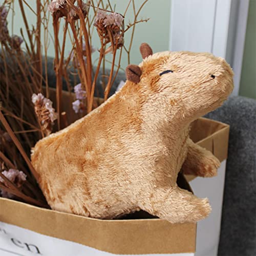 Hotbest Capybara Rodent Plush Toy, Cute Cartoon Capybara Stuffed Animal, Heal Your Mood, Super Soft Brown Plush Doll Toy Figure, Wild Animals Crawling Plushie Toys For Kids Adult Lovers (Brown) #TOP1
