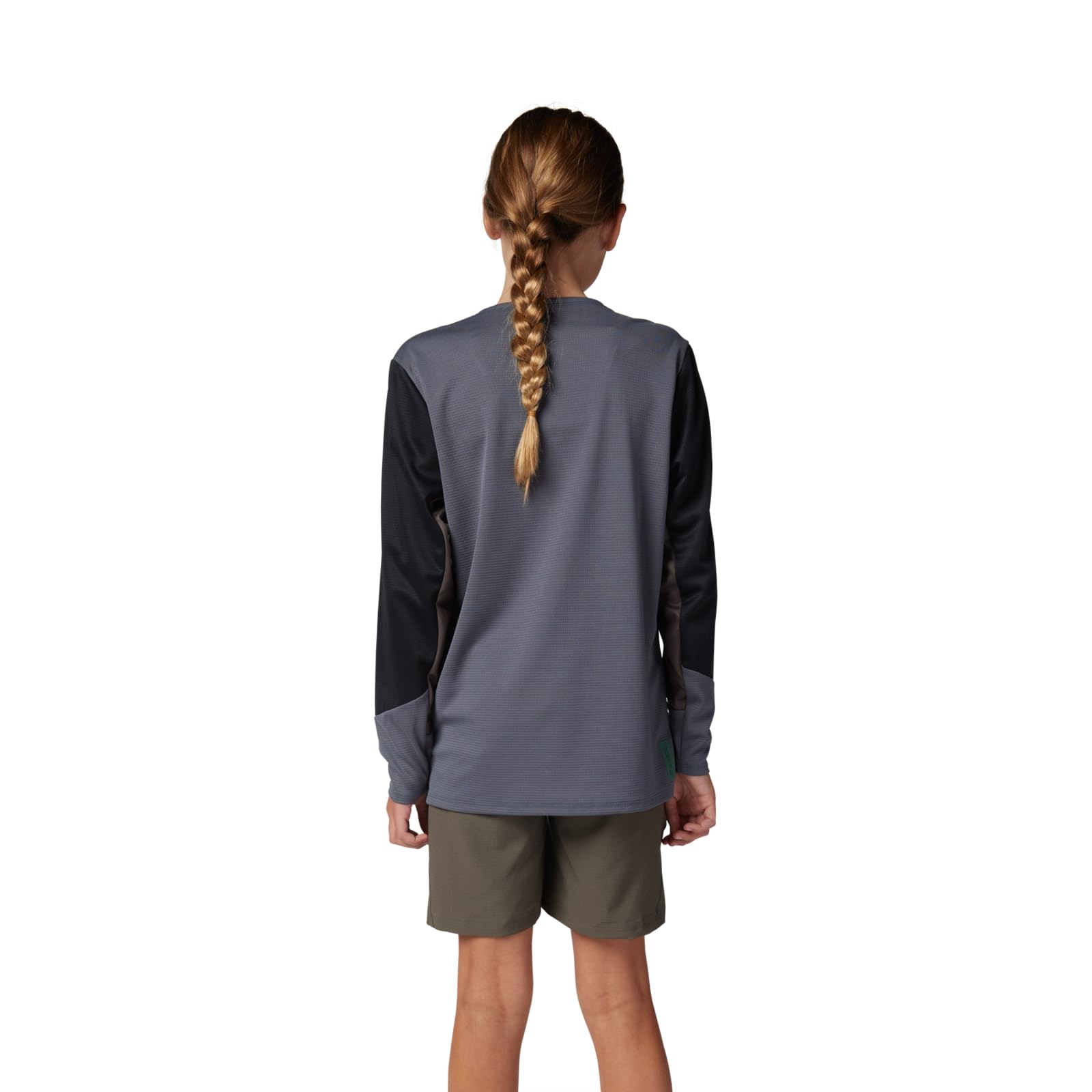 Long Sleeve Cycling Jersey Fox Junior Defend Graphite YL