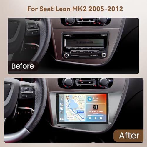 Autoradio Android 15 pour Seat Leon MK2 Écran Tactile Incell 9"