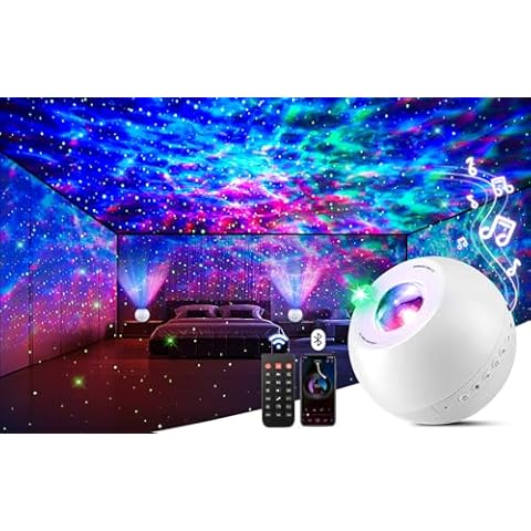 Star Projector Galaxy Light Projector,15 Colors Star Lights for Ceiling Projector, 15 White Noises Galaxy Projector for Bedroom, Bluetooth+Remote+Timer Stars for Ceiling Projector Lights for Bedroom Cover