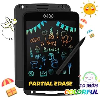 APLUGTEK LCD Writing Tablet, 10 inch Partial Erase Electronic Doodle Board, Portable Reusable