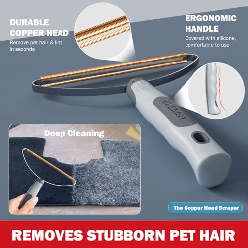 Pet Hair Removal Tools (3-Pack), Dog Cat Hair Remover Pro, Lint Shaver Cleaner, Fur Removal Carpet Scraper, Fuzz Hairball Brush for Carpet, Car Mat, Clothes, Couch, Pet Bed, Cat Tree, Furniture - Image 4