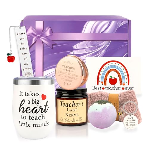 Teacher Gifts,Thank You Gifts,Teacher Appreciation Gifts for Teachers Women Teacher Gift Ideas Teacher Christmas Gifts Funny Daycare End of Year Teacher Gifts Thanksgiving Teacher Tumbler Gift Basket