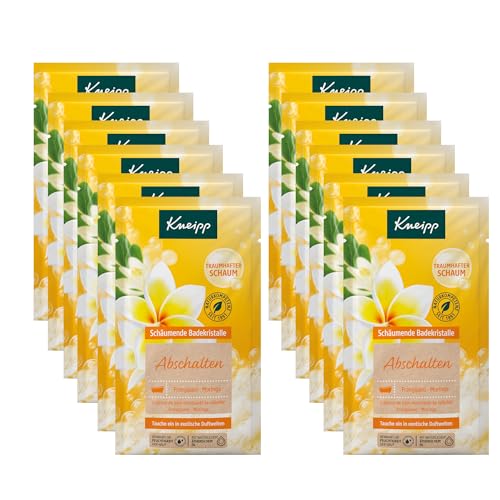 Kneipp Schäumendes Badesalz Abschalten - Frangipani & Moringa - Multipack - 12 x 80 g – Ansicht 1