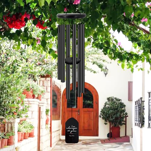 Image of ASTARIN Personalized Wind Chimes Outdoor, Large Customized WindChimes for Outside Tuned Relaxing Soothing Low Bass,Memorial Wind Chimes Sympathy for The Loss of a Loved One