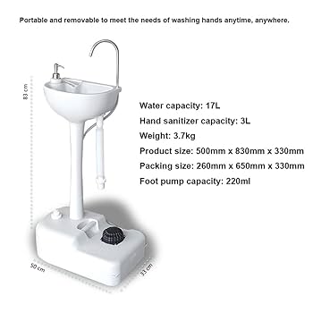 新、コンパクトシンク充電式、照明付き Amazon.co.jp