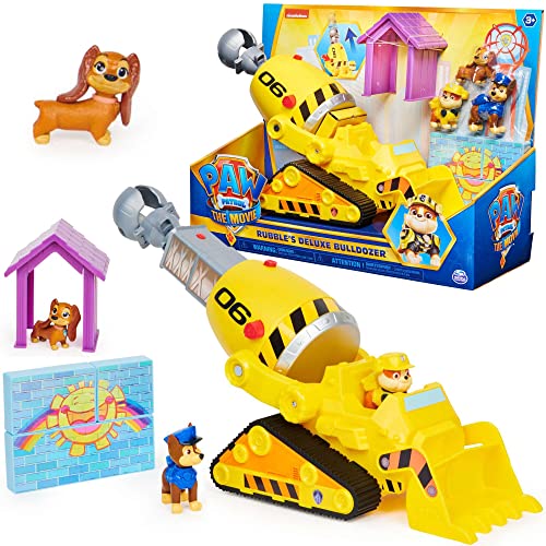PAW PATROL - Bulldozer Deluxe Ruben + 3 Figuren Film