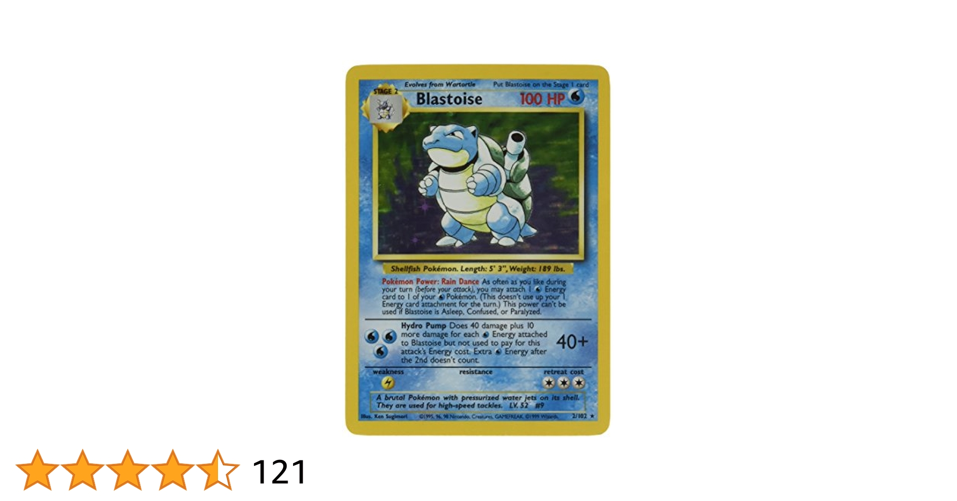 ポケモンカードゲーム Blastoise 2/102 Base Set Pokemon TCG Amazon.co.jp: Pokemon - Blastoise (2/102) - Base Set - Holo