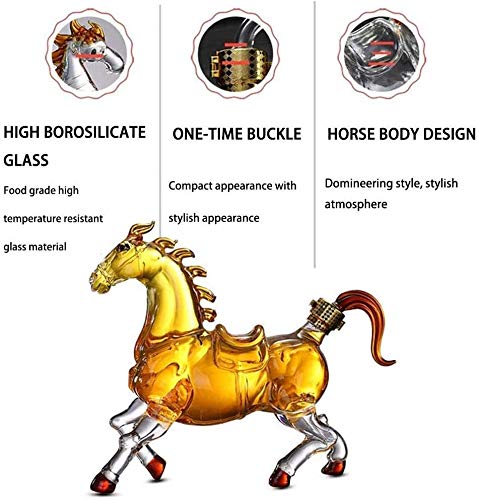 Wijnkaraf, Paard design whiskyarant, dierlijke wijnfles beluchter, hoog borosilicaatglas, perfect voor wijnliefhebbers… - Afbeelding 6