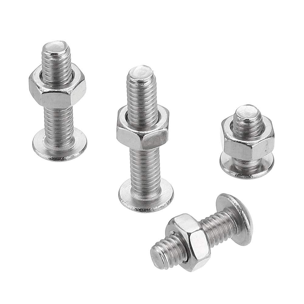 Vis à six pans creux M3 M4 M5 en acier au carbone avec écrous pour bricolage, coffret de 440pcs