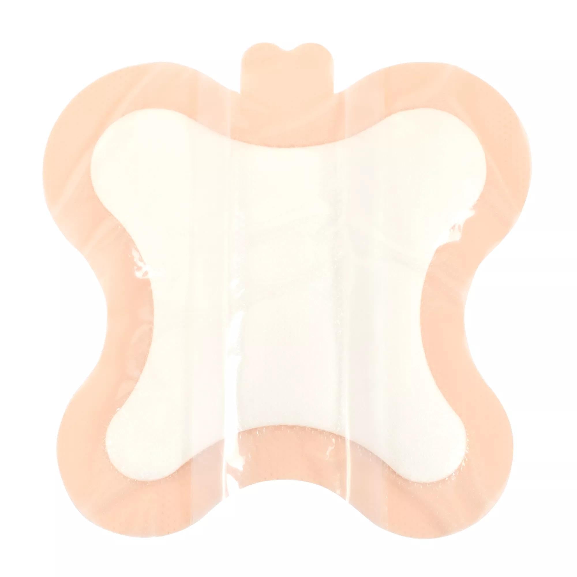 Cardinal Health™ Silicone Bordered Foam Dressing, Sacral, 9.2 x 9.2IN, Case of 5 Boxes of 5