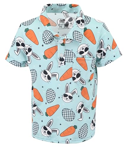 Unique Baby Boys Easter Polo Shirt for Toddler and Kids Outfit (12M, Cool Bunny)
