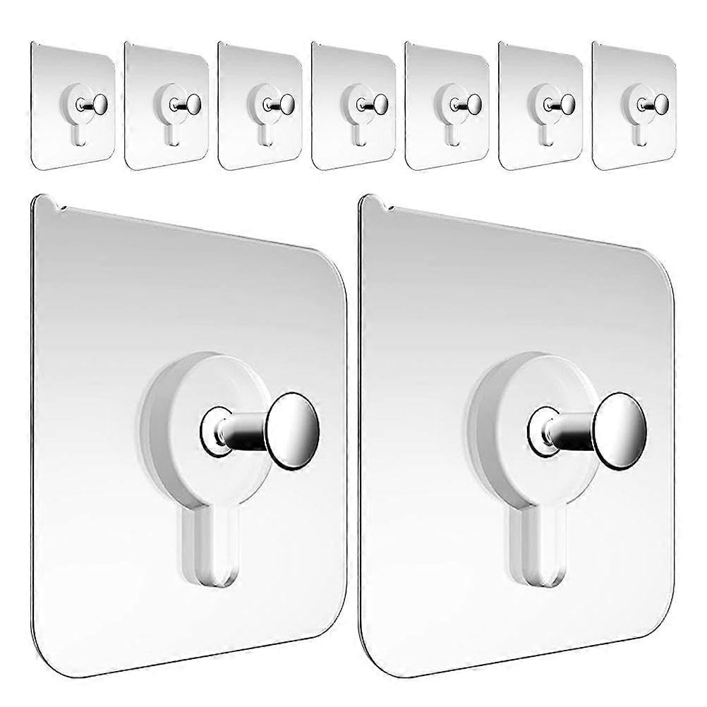 JOYHAPPST 50pcs Adhesive Picture Hangers Wall Hooks Without Nails Photos Frames Hanger Hooks Utility Hooks for Kitchen Bathroom Home and Office