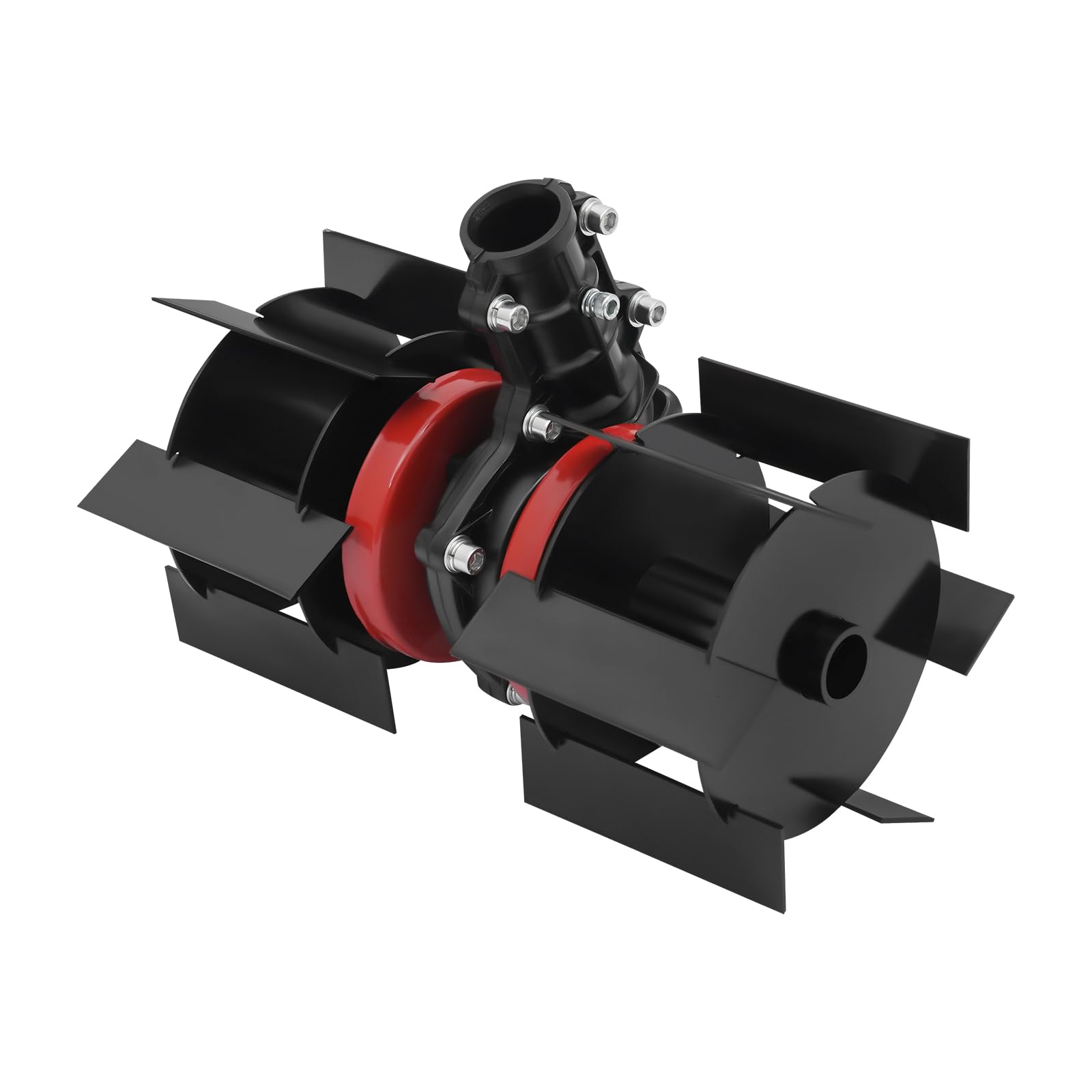 Cortacésped con conexión de 1,02 pulgadas y rueda de malezas, equipada con una rueda de profundidad de 9 dientes y una rueda de aflojamiento del suelo con cuchillas rectas, adecuada para eliminar las