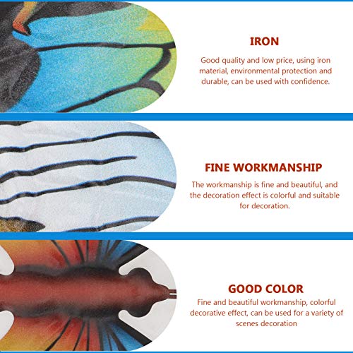 Yardwe Decorações de Parede Borboleta de Ferro Arte Da Parede Do Metal Escultura de Parede Do Jardim