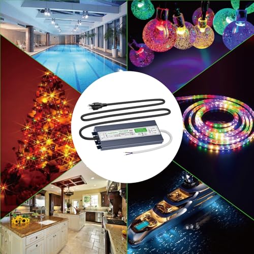 Image of LED Driver 100 Watts Waterproof IP67 Ultra Thin 0.7in 12V 8.3A DC Output Low Voltage Transformer Outdoor Power Supply Adapter for LED Strip,Landscape Lighting Project, and Any 12V LED Lights