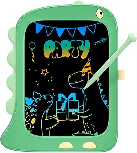 TEKFUN Toddler Toys Kids Writing Tablet - 3 4 5 6 Year Old Boys Girls Toys, Erasable LCD Writing Tablet 8.5 Drawing Board, Dinosaur Toys Kids Road Travel Toys Learning Pad Birthday Gifts (Green)
