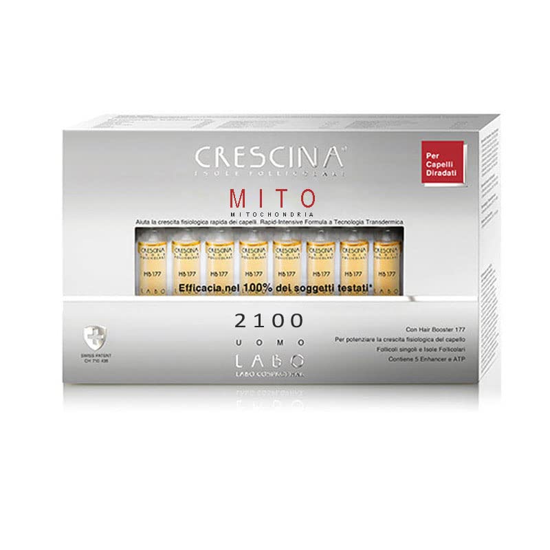 Crescina Transdermic MITO Follicular Islands Treatment for Hair Regrowth 2100 Men 40 vials