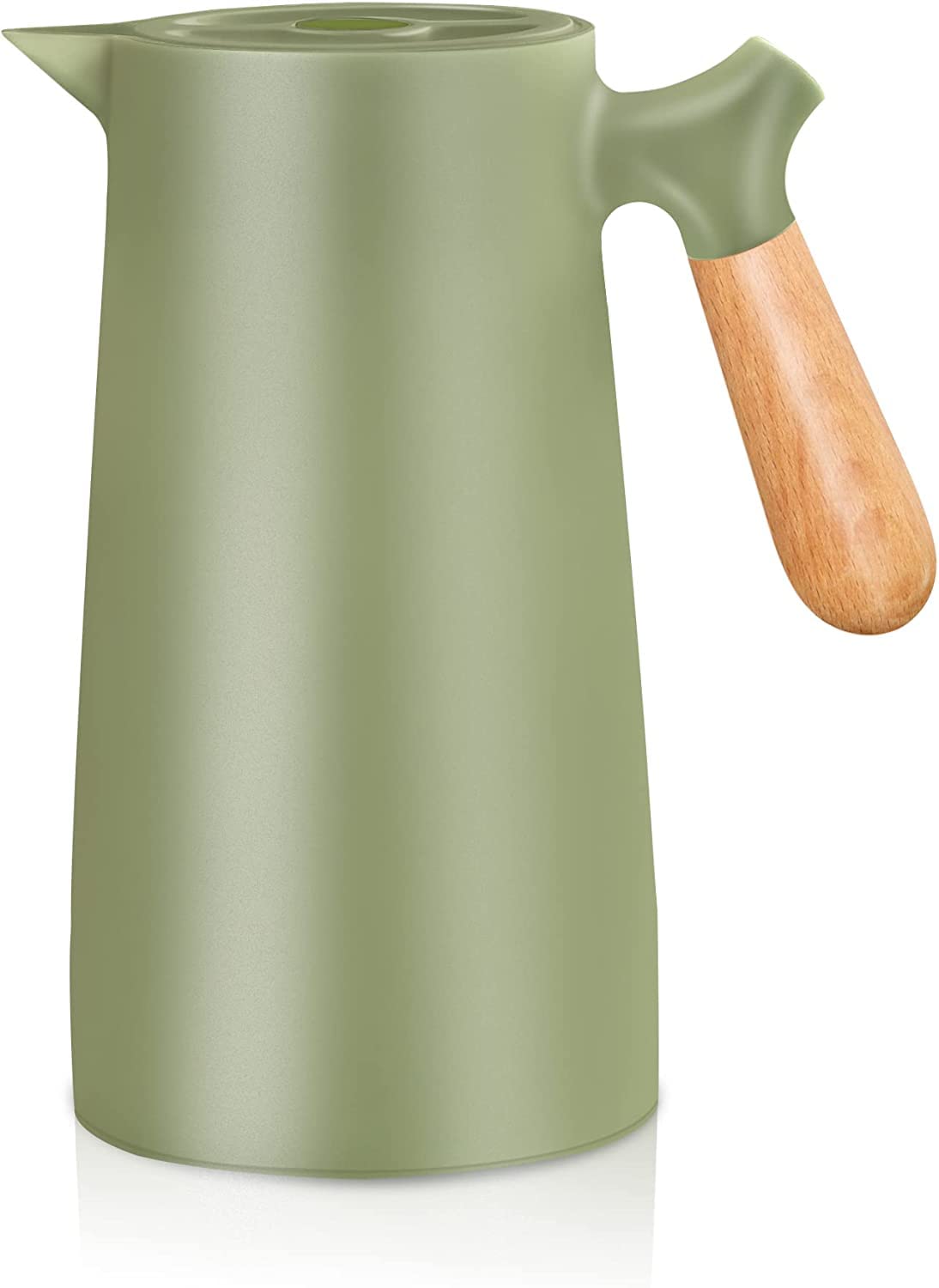 Haus Alchemy 1000 ML Thermal Flask Double Wall Vacuum Thermos Jug for Hot & Cool Drinks Keeps Hot Drinks Hot for 12 Hours and Cool Drinks Cool for 24 Hours (Olive, Plastic)