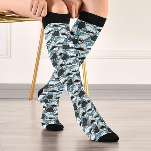Image of Compression Socks for Women & Men, Knee High Socks for Circulation Medical Running Athletic Nurse Travel