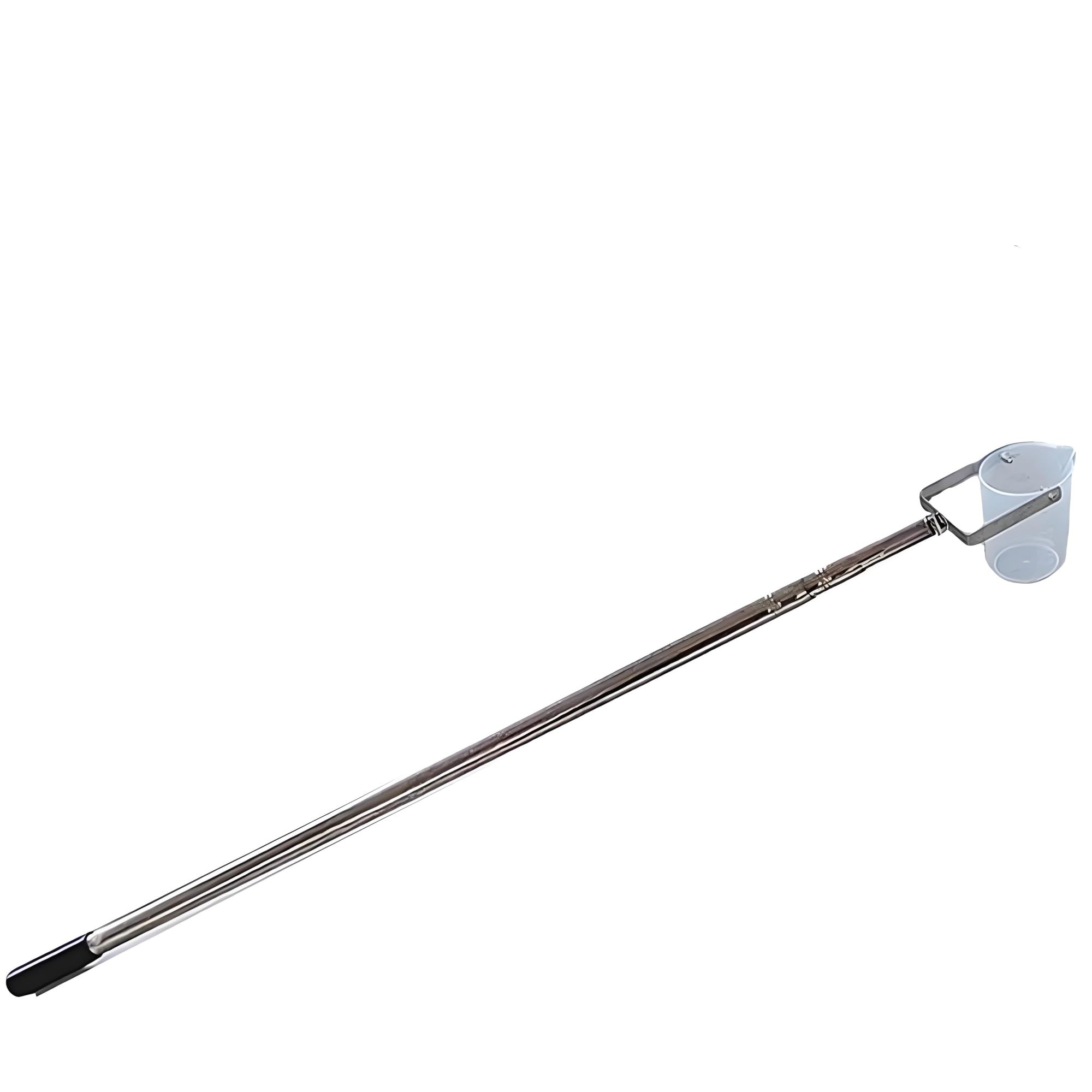 Muestreador de agua telescópico Dipper 1000 ml taza de péndulo de acero inoxidable Sampler Cucharón Poste de muestreo de agua Sampler Rod para monitoreo medioambiental (Clear,0.61-1.5m)