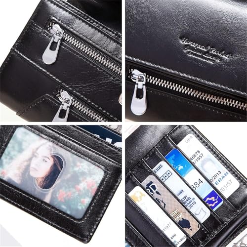 Spacious & Functional Long Style Wallet Bifold Clutch RFID Blocking Large Capacity Card Organizer Card Holder Cowhide Coin Purses for Women Clutch Purse4