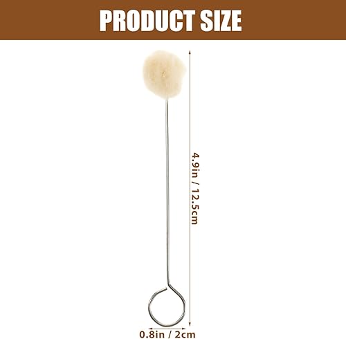 Miniatura 3 de MAGICLULU 10 Uds. Cepillo de bola de lana Daubers Herramienta de cuero de tinte de cuero, herramientas de artesanía de cuero para tintes de cuero