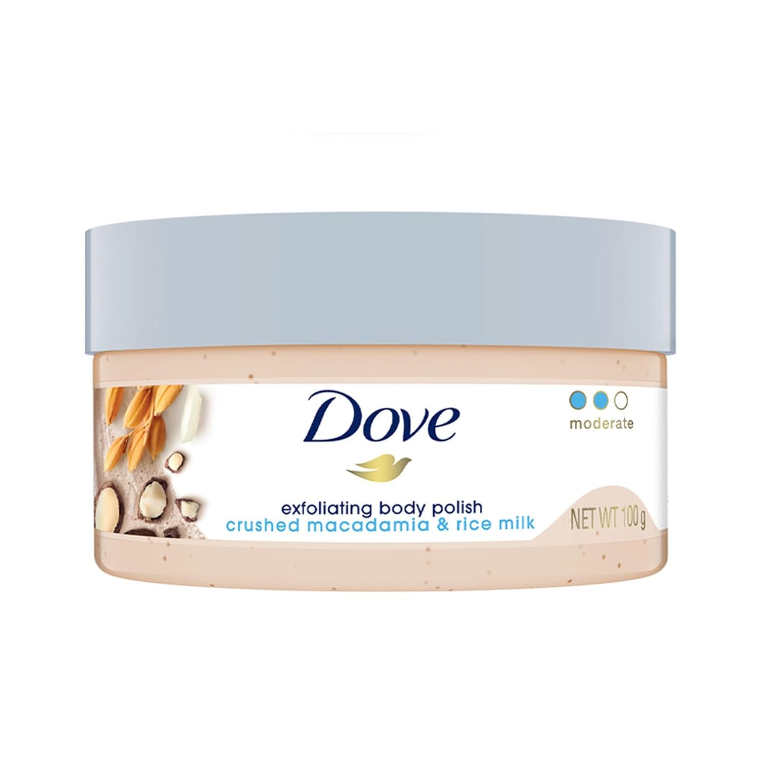 Dove Body Polish for Skin Exfoliation & Nourishment with Crushed Macadamia & Rice Milk | For Radiant & Soft Skin | Sulphat...