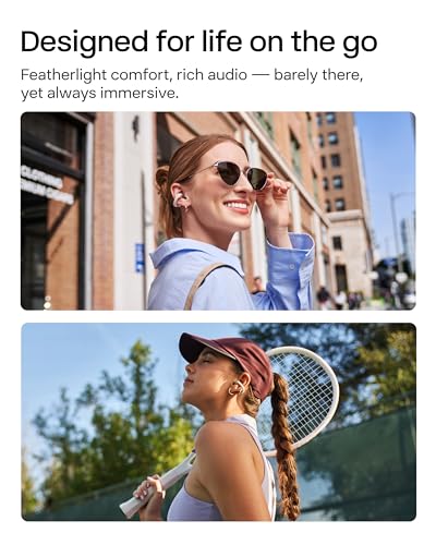 SHOKZ OpenDots ONE-Open-Ear Headphones, Clip-On Earbuds-Wireless Bluetooth Earbuds with Microphone-Secure, Lightweight, Comfort-Premium Dolby Audio-Water Resistant-Fast Charging-Up to 40 hrs Playtime