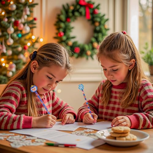 ZOPPER 6 x Christmas Pencils with Festive Eraser Toppers Xmas Gifts for Children Christmas Stationery & Stocking Fillers - Image 6