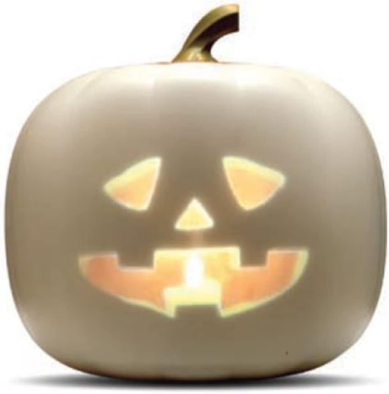 ANIMAT3D Jabberin Jack Talking Animated White Pumpkin with Built in Projector & Speaker Plug'n Play
