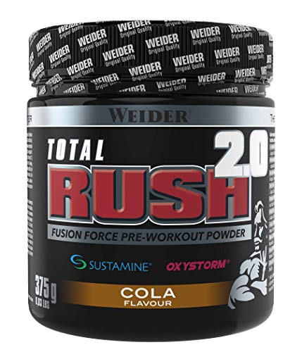 Weider Total Rush 2.0 - Hochintensives Pre-Workout Pulver mit L-Citrullin, L-Arginin, Kreatin & Koffein - 375g - Cola