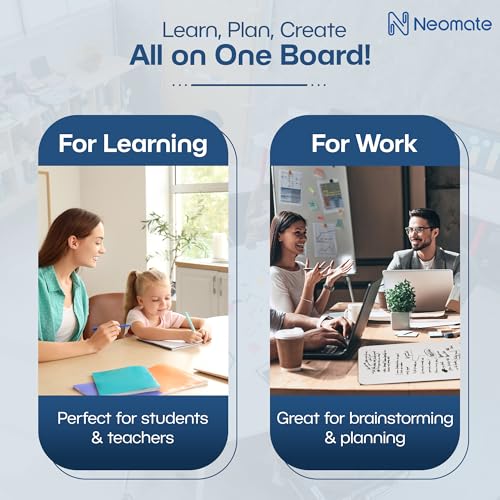 Image of Melamine Dry Erase Lap Boards | 9x12 Inch, Pack of 2 | Includes 2 Boards, 2 Markers, 1 Eraser | Portable Double-Sided Whiteboard for Kids, Students & Teachers