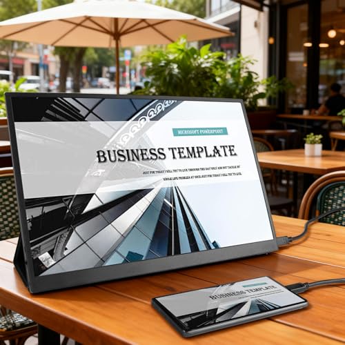 Image of Portable Monitor 16inch 2K QHD USB-C HDMI Computer Display IPS HDR Dual Speakers for Laptop PC Mac Phone PS4 /5 Xbox Switch