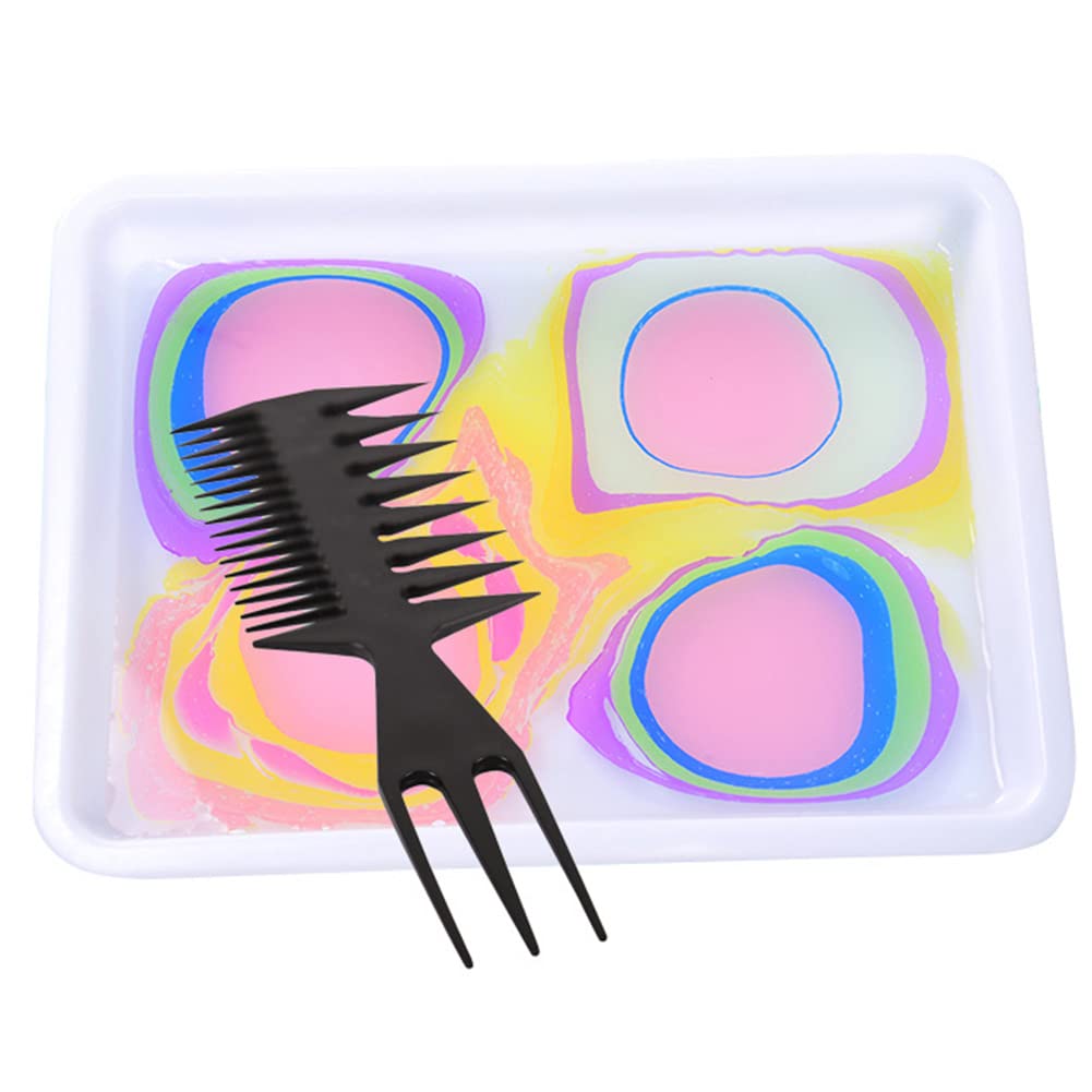 3 In 1 Paper Marbling Comb - Plastic Art Tool For Water Painting & Fluid Design - View #3