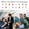 Wooask ChatGPT Translator Earbuds A8 TransBuds | AI Offline Translator with Touchscreen & Independent Operation | No App Needed | Real-Time Translation in 144 Languages | in-Ear & Speaker Modes