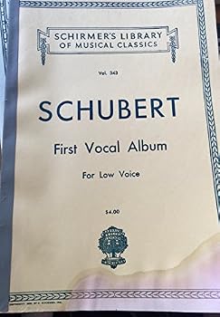 Unknown Binding Schubert First Vocal Album for Low Voice Vol. 343 Book