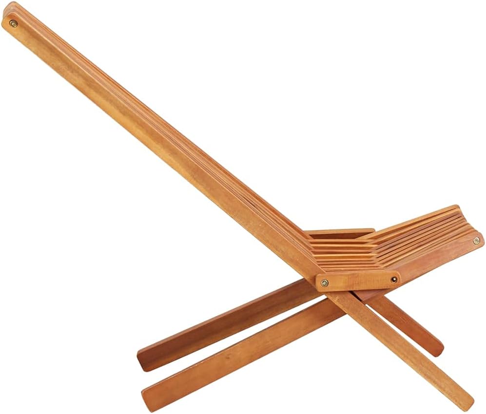 Folding Patio Lounge Chair,Camping Chair,Armchairs,Lawn Chairs,Deck Chair,Club Chairs,Bistro Chairs,Foldable Design for Easy Storage,for Garden,Backyard,Lawn,Porch,Solid Acacia Wood