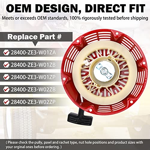 Image of Yinlowa Recoil Starter for Honda GX340 GX390 GX610 GX620, 28400-ZE3-W01