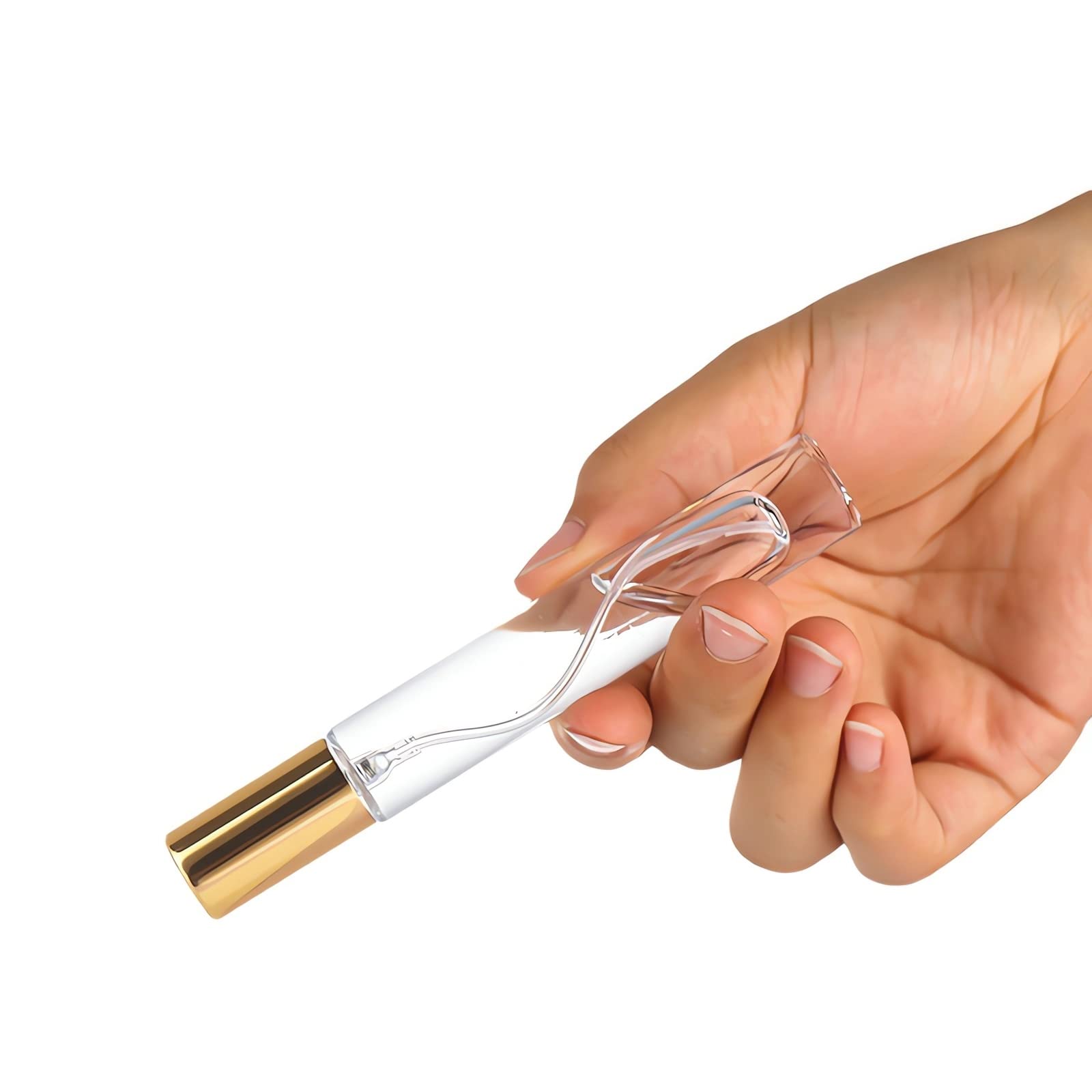 24 Piezas Cuadrado 10ml Transparente Vidrio Mini Atomizador de Perfume Recargable Botella con Tapas de Negro,Portatil de Perfume Bote de Spray Viaje Pulverizador